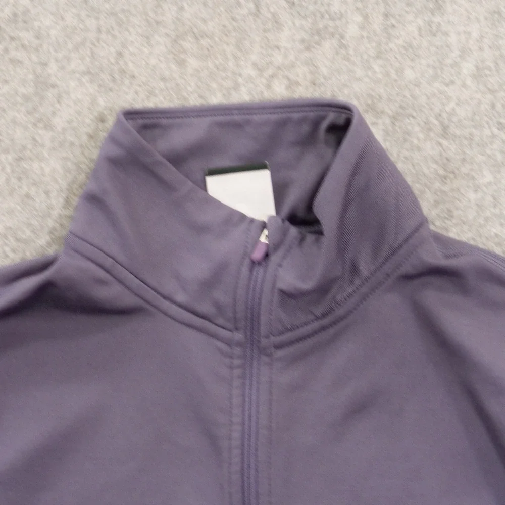 Nike Pro Sweatshirt Womens Medium Purple 1/2 Zip Fleece Mock Neck Active Gym
